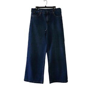 Gap High Rise Stride Wide-Leg Jeans, Size 33 Long